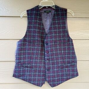 Holland Esquire Men's British Tweed Wool Check Waistcoat Hunting Suit Coat Sz 44